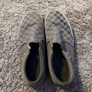Grey checkered vans size 9 men’s